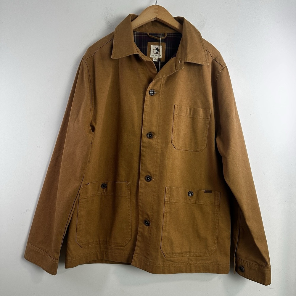 Duckhead Men Field Jacket M Tan Cotton Canvas Lined Chore Barn Coat NWT